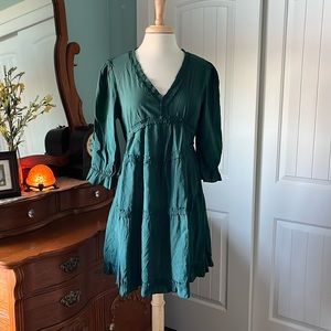 Large green midi dress